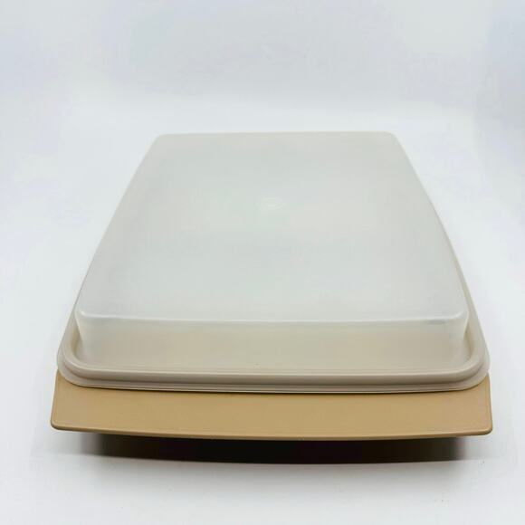 Tupperware 723-2 Tan/White Clear Egg Storage/Deviled Egg Carrier, VTG W/Egg Tray - Picture 2 of 8